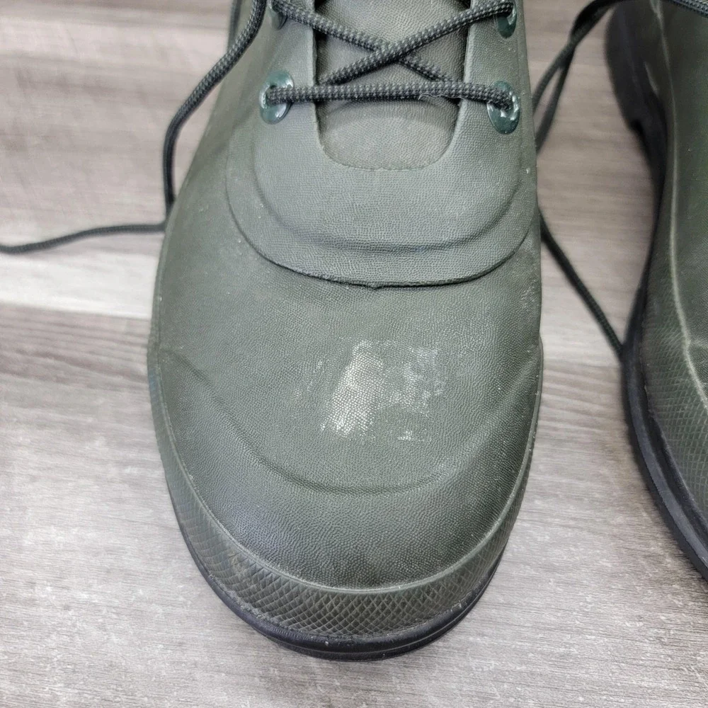 Muck Boot Company Boots Mens Size 9 Green Waterproof Rubber Lace Up Ankle Rain